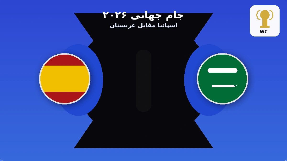 پوستر پیش بازی اسپانیا مقابل عربستان در جام جهانی ۲۰۲۶