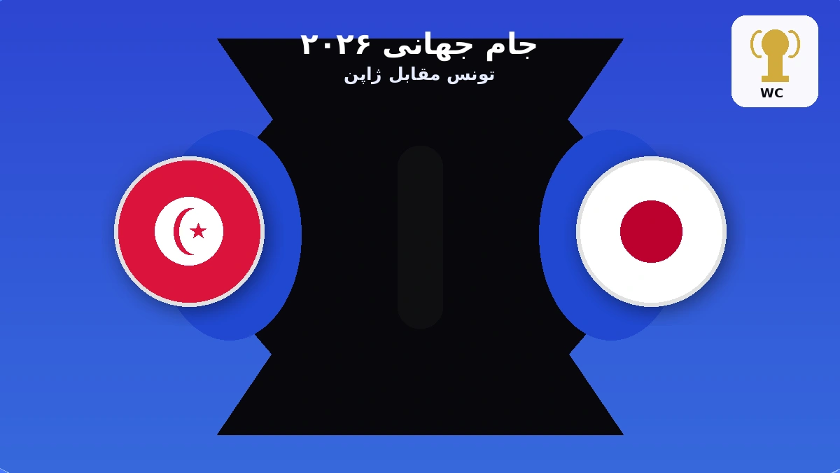 پوستر پیش بازی تونس مقابل ژاپن در جام جهانی ۲۰۲۶