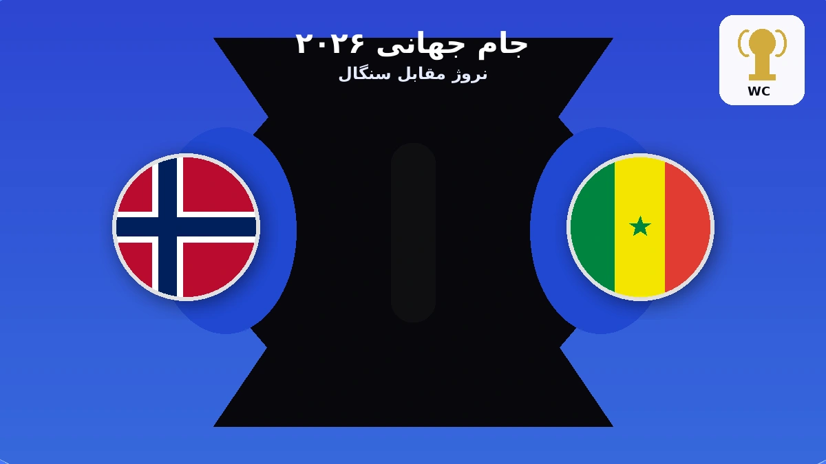 پوستر گزارش بازی نروژ مقابل سنگال در جام جهانی ۲۰۲۶